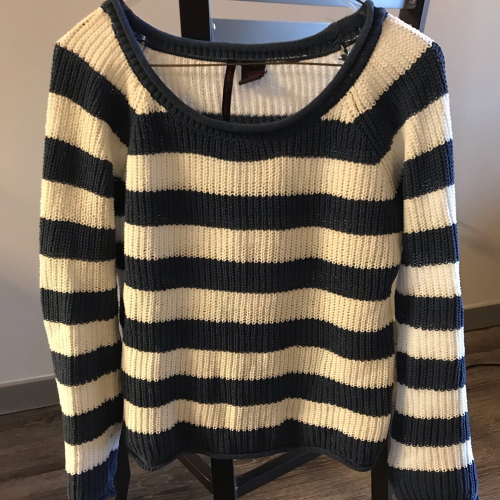 Blue & White Striped Sweater